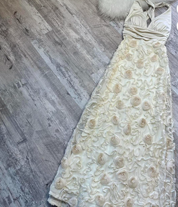 Niulatu V-neck Sheath Tulle Applique Long Prom Dresses, Backless Formal Evening Dresses HZ1026